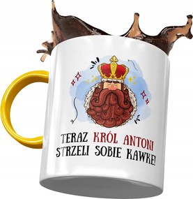 Sárga bögre Antal Barát Kolléga Nyomtatott fényképpel