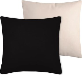 Duo párna nagy 50x50 cm fekete világos bézs boglárka kétoldalas betét