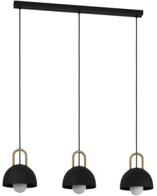 Eglo 99694 - Csillár zsinóron CALMANERA 3xE27/40W/230V fekete
