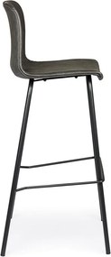 Sötétszürke kárpitozott bárszék (ülésmagasság 75 cm) Kyra – Bizzotto