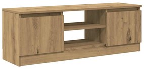 kézműves tölgy színű szerelt fa TV-szekrény 102x30x36 cm