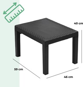 Kerti garnitúra FOREST, 3 részes, antracit színben I.P.A.E-Progarden