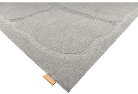 Szürke gyapjú szőnyeg 133x190 cm Morphic Organica – Agnella