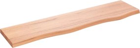 vidaXL világosbarna kezelt tömör tölgyfa fali polc 80x20x2 cm