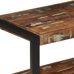 tömör újrahasznosított fa ruhatartó állvány 80x40x190 cm