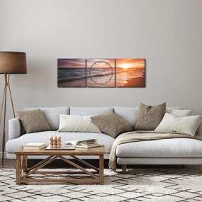 Kép - Naplemente Thaiföldön (órával) (90x30 cm)