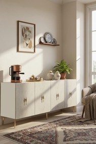 Salkım 180 - White, Travertine, Gold