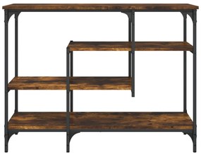 füstös tölgy színű tálalóasztal polcokkal 100 x 35 x 75 cm
