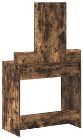 LED-es tükör Füstölt tölgyből 79x41x140 cm