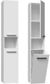 Aldabra Nel III fürdőszoba szekrény, 31x174x30 cm, fehér