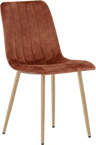 Gesztenyebarna bársonyszék LAVA