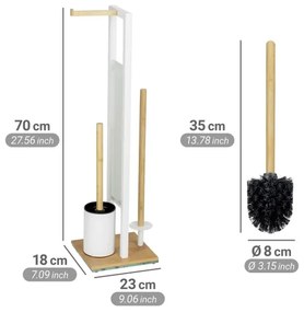 WENKO 26214100 - RIVALTA WC szett 18x70 cm barna/fehér
