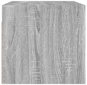 2 db szürke sonoma faliszekrény üvegajtókkal 68,5 x 37 x 35 cm