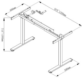 Állítható magasságú asztal Liftor Entry