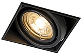 Beépített spotlámpa fekete GU10 forgatható és dönthető keret nélküli - Oneon