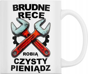 Bögre Szerelőnek Piszkos Kezek Tiszta Pénz Ajándék 330ml Csomagolás