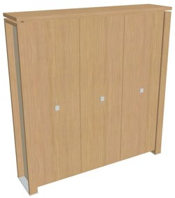 Verno+ S magas gardrób 200 x 46 x 210 cm, világos tölgy / vanília