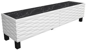 TV szekrény Lerze - White, Black