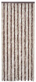 bézs és világosbarna zsenília rovarfüggöny 90 x 220 cm