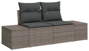 Kerti Kanapé Szett 9 pcs Szürke 319 x 154 x 85 cm Poli rattan