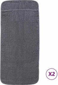 vidaXL 2 db antracitszürke 400 GSM szövet strandtörölköző 60 x 135 cm