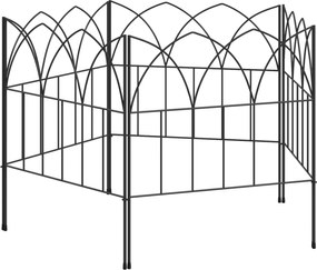 Outsunny Kerti Kerítések 205x45,5 cm 5 db-os Dekoratív Fém Kerti Kerítés Szabad Kombináció Állat Barrierd a Teraszra, Patiokra és Kertjeinkbe | Aosom