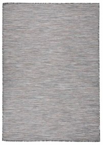 Barna-fekete lapos szövésű kültéri szőnyeg 140 x 200 cm