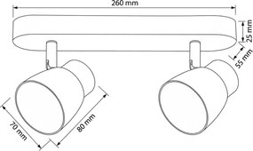 Brilagi - NUGGET irányítható spotlámpa 2xGU10/30W/230V fekete/arany