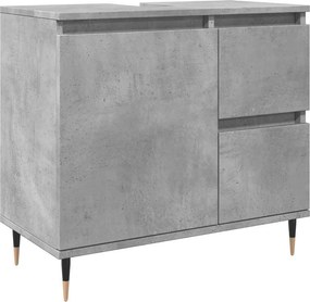 vidaXL betonszürke szerelt fa fürdőszobaszekrény 65 x 33 x 60 cm