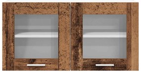 Függő szekrény Riga Régi fa és fehér 80 x 31 x 40 cm Faanyag