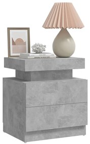 Betonszürke szerelt fa éjjeliszekrény 45 x 35 x 52 cm