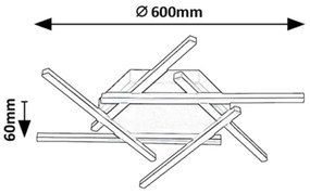 Rabalux 71365 - LED Felületre szerelhető csillár SEVERINE LED/40W/230V 3000K