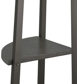 3 szintes fekete sarokpolc 45,5 x 31,5 x 120 cm