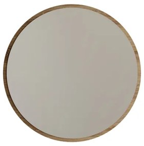 AYNA falitükör, 60 cm átmérő, barna színű