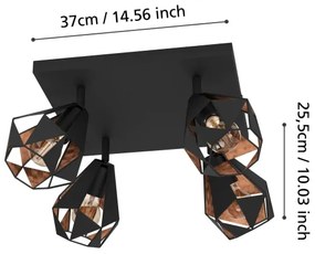 Eglo 43718 - Spotlámpa CARLTON 4xE27/40W/230V