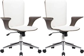 vidaXL Forgós Irodai Székek 2 db Műbőr 69 x 61 x 104 cm
