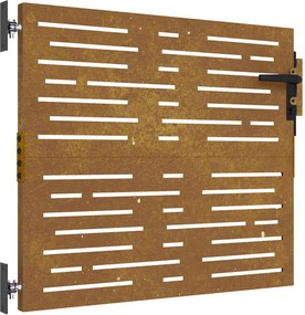 vidaXL fűmintás corten acél kerti kapu 85 x 75 cm
