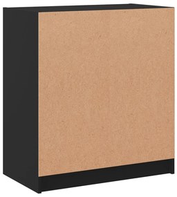 fekete kisszekrény üvegajtókkal 68 x 37 x 75,5 cm