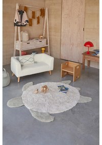 Bézs mosható kézi szövésű pamut gyerek szőnyeg 110x130 cm Sea Turtle – Lorena Canals