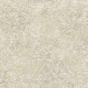 Holden Decor Textura Ophidian krém-szürke kígyóbőr mintás fémhatású vlies tapéta – 66123