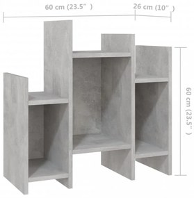 betonszürke szerelt fa kisszekrény 60 x 26 x 60 cm