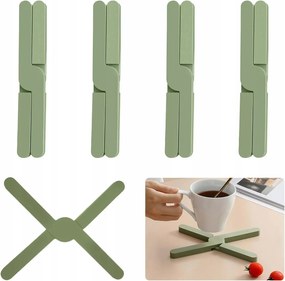 Edénytartó állvány Összecsukható 4 db Edényvédő alátét