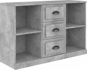 vidaXL betonszürke szerelt fa tálalószekrény 104,5 x 35,5 x 67,5 cm
