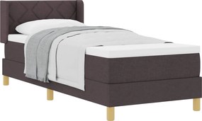 vidaXL Boxrugós ágy matracmal Sötét Barna 200 x 80 cm Poliészter