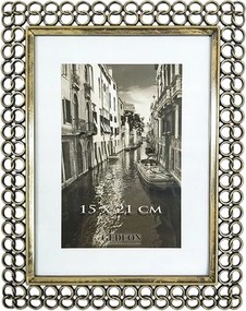 Képkeret 15x20 elegáns arany fém