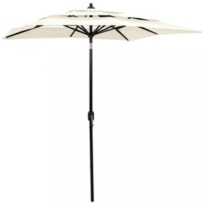 3 szintes homokszínű napernyő alumíniumrúddal 2 x 2 m