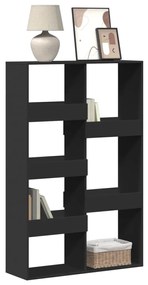 fekete szerelt fa könyvespolc 100 x 33 x 155,5 cm