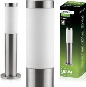 Kerti Álló Lámpa Kültéri Led Oszlop 45cm Izzó E27 Inox IP44