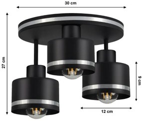 Csillár BODO SILVER 3xE27/60W/230V