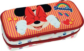 Disney Minnie Wink 2 rekeszes tolltartó 26 cm